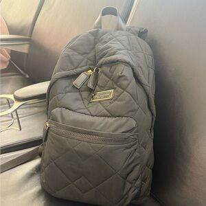 Marc Jacobs Quilted Black Backpack with Gold Accents